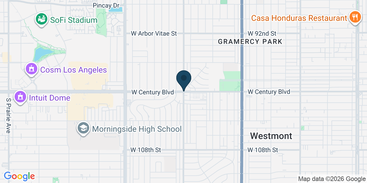 Map showing Inglewood, Los Angeles County, CA