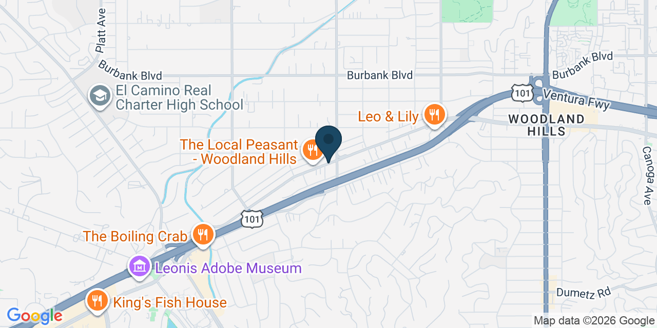 Map showing Calabasas, Los Angeles County, CA