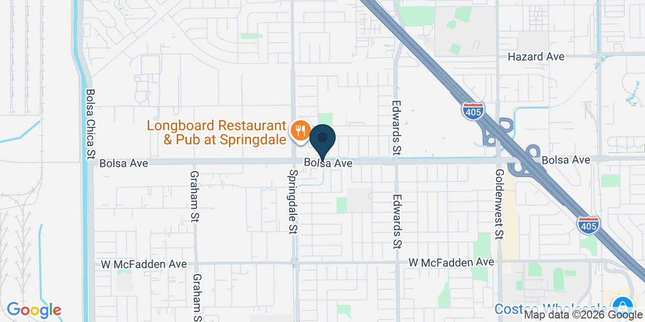 Map showing Orange County, CA