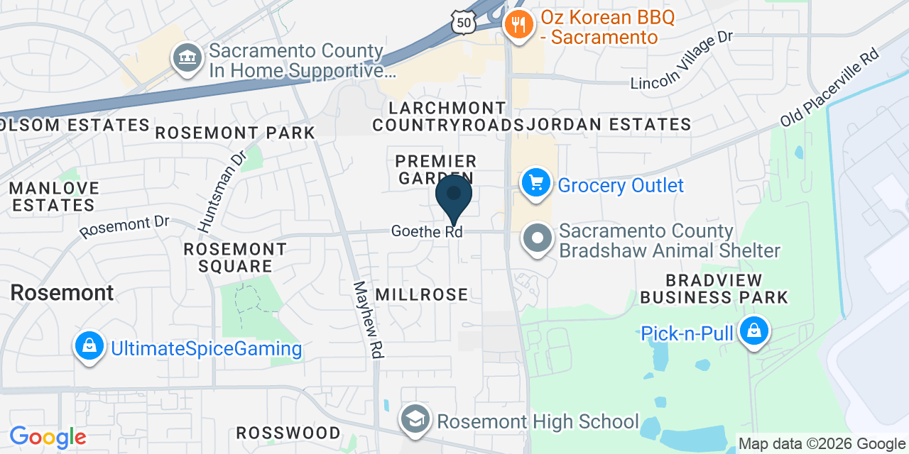 Map showing Sacramento, Sacramento County, CA