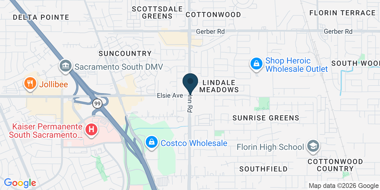 Map showing Florin, Sacramento County, CA