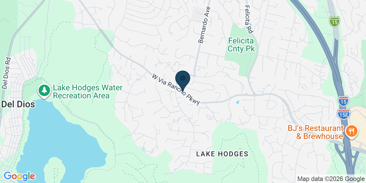 Map showing San Diego County, CA