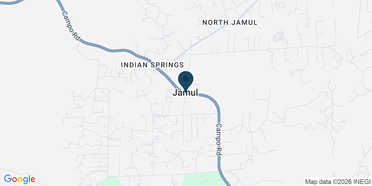 Map showing Jamul, San Diego County, CA