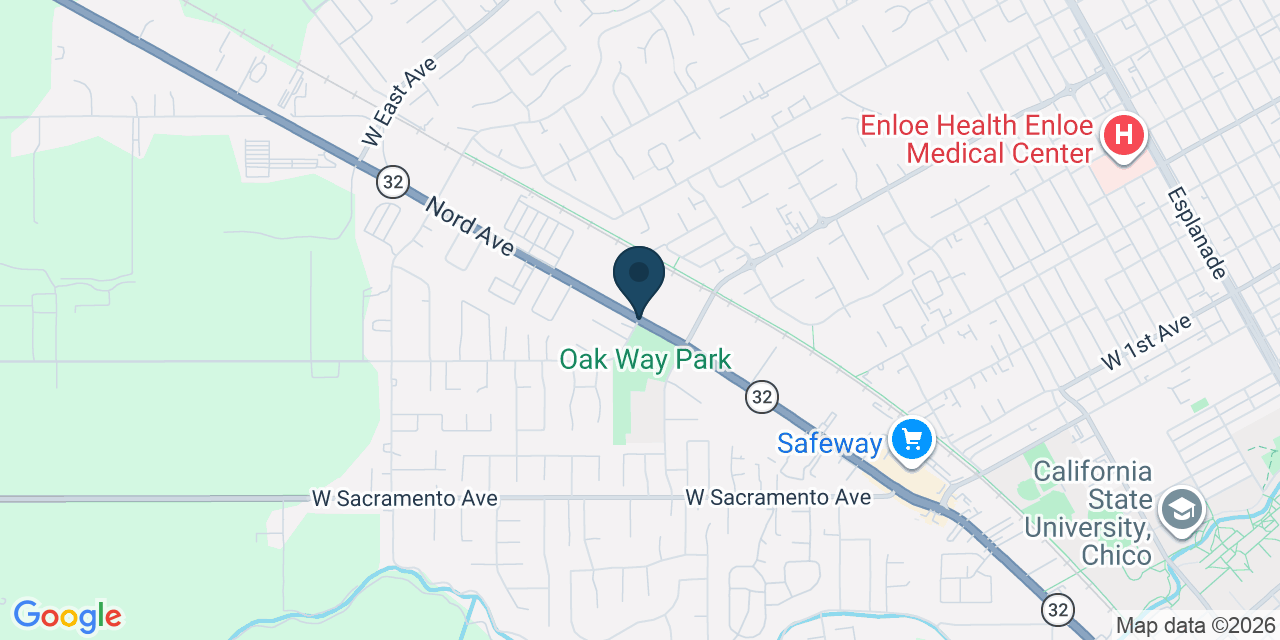 Map showing Chico, Butte County, CA