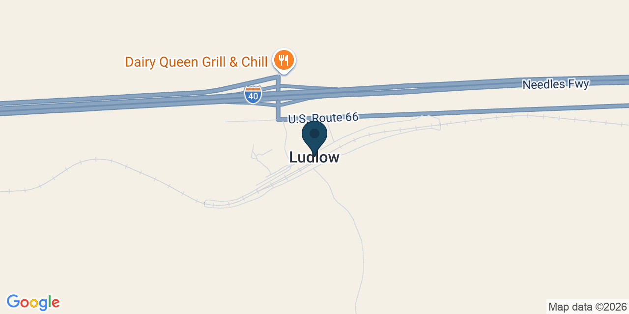 Map showing Ludlow, San Bernardino County, CA