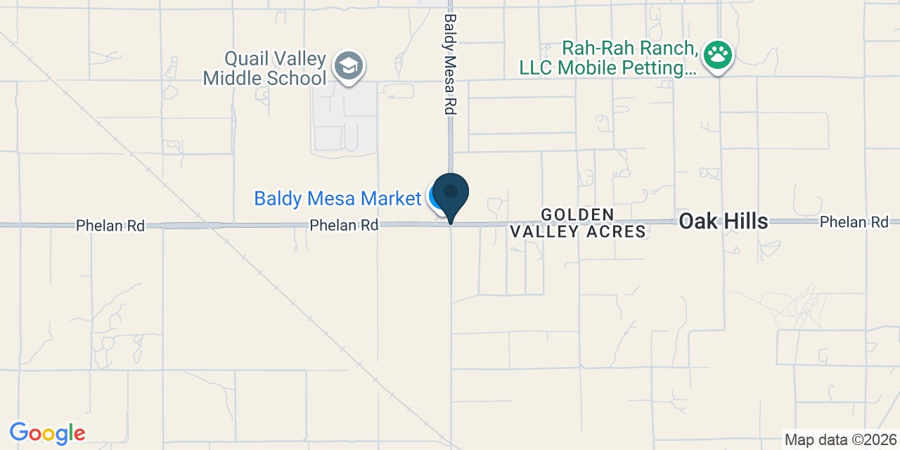 Map showing Phelan, San Bernardino County, CA