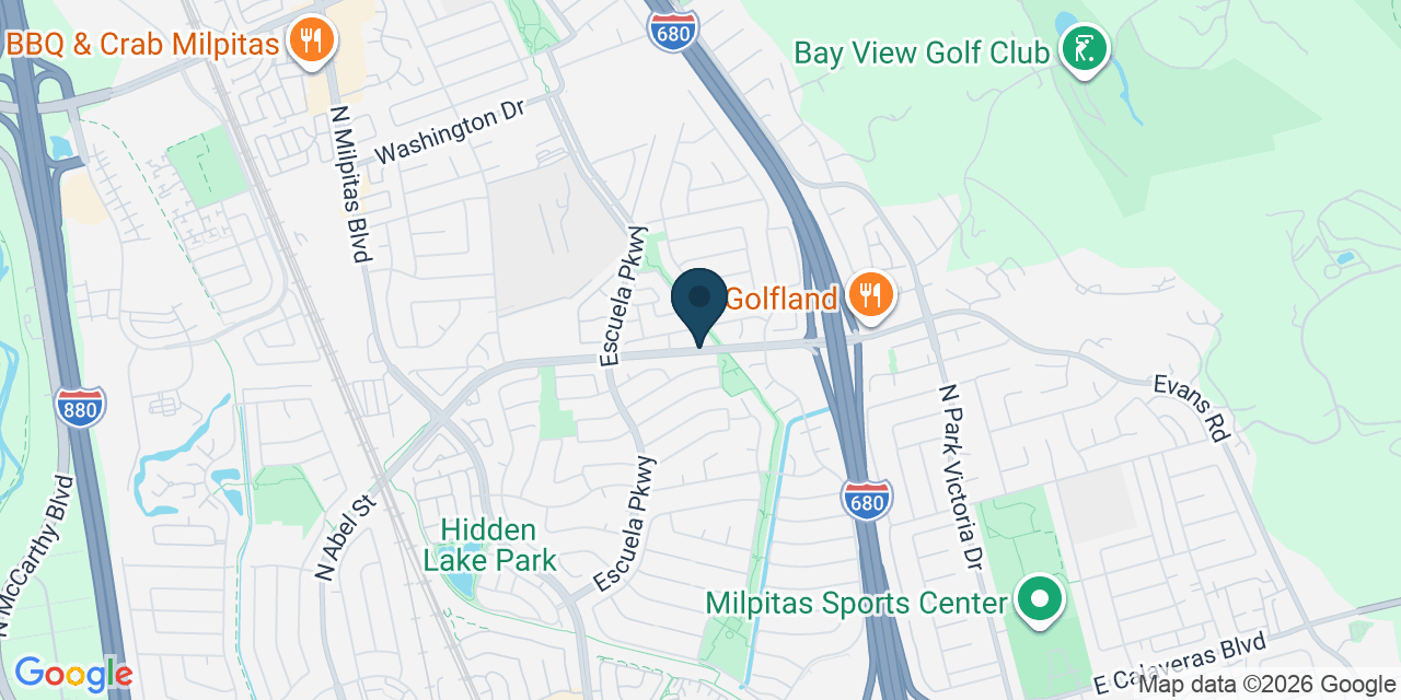 Map showing Milpitas, Santa Clara County, CA