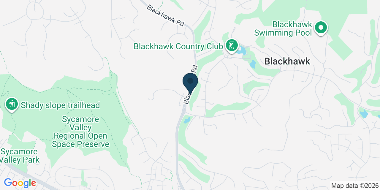 Map showing Blackhawk, Contra Costa County, CA
