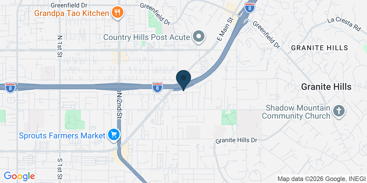 Map showing El Cajon, San Diego County, CA