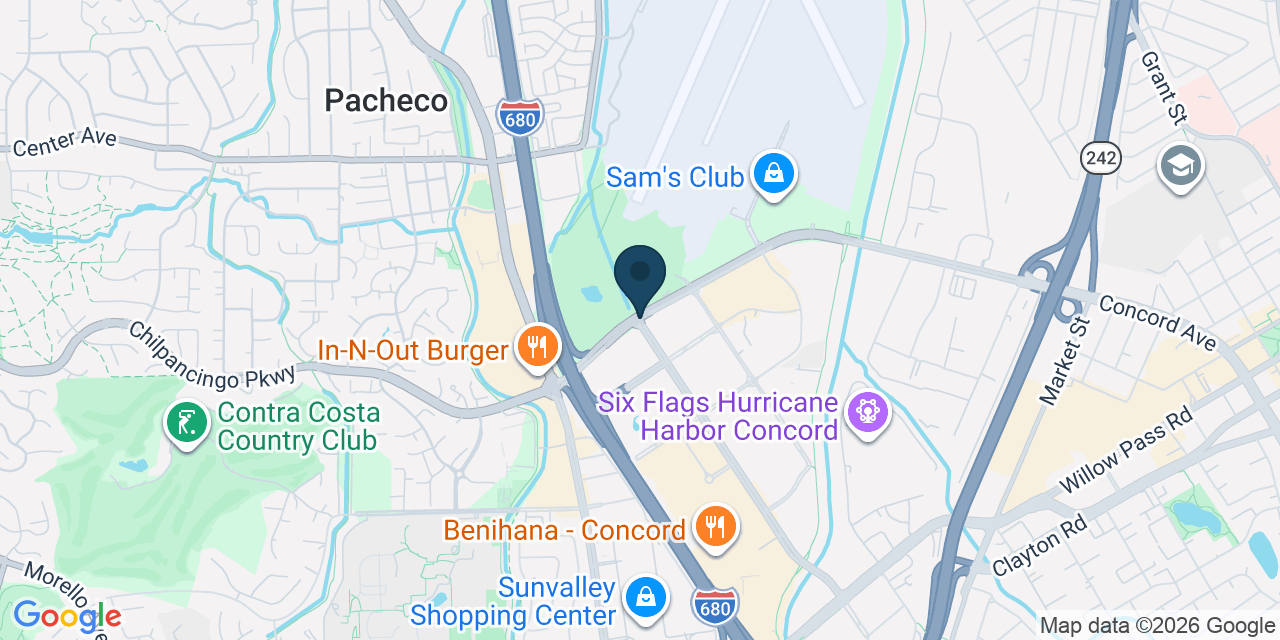 Map showing Contra Costa County, CA