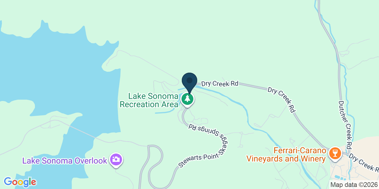 Map showing Sonoma County, CA