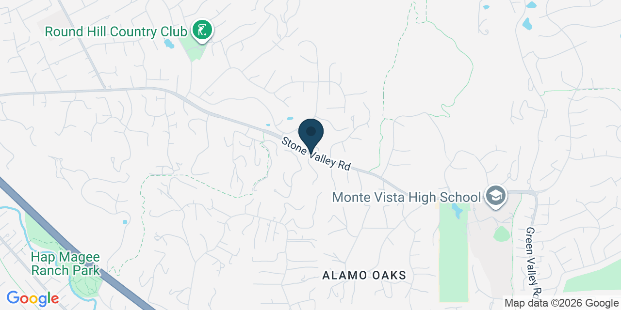 Map showing Alamo, Contra Costa County, CA