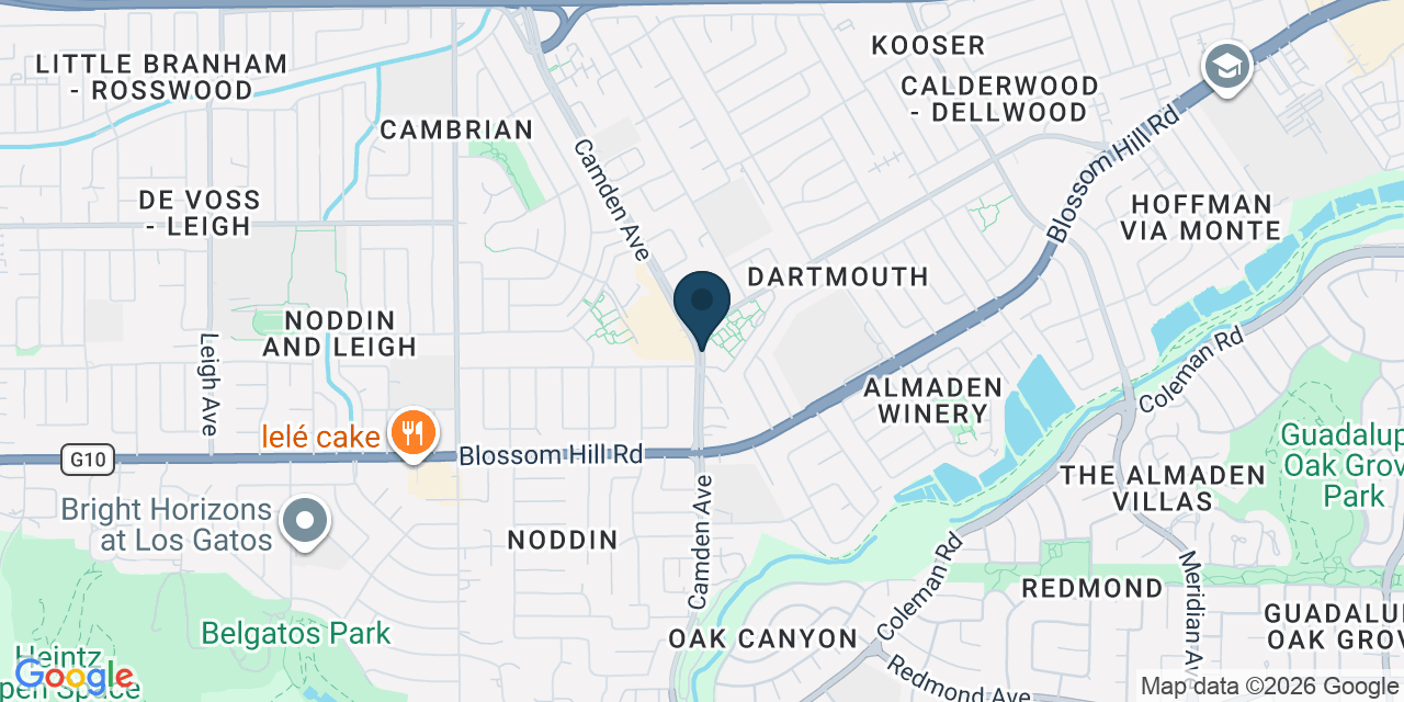 Map showing Santa Clara County, CA