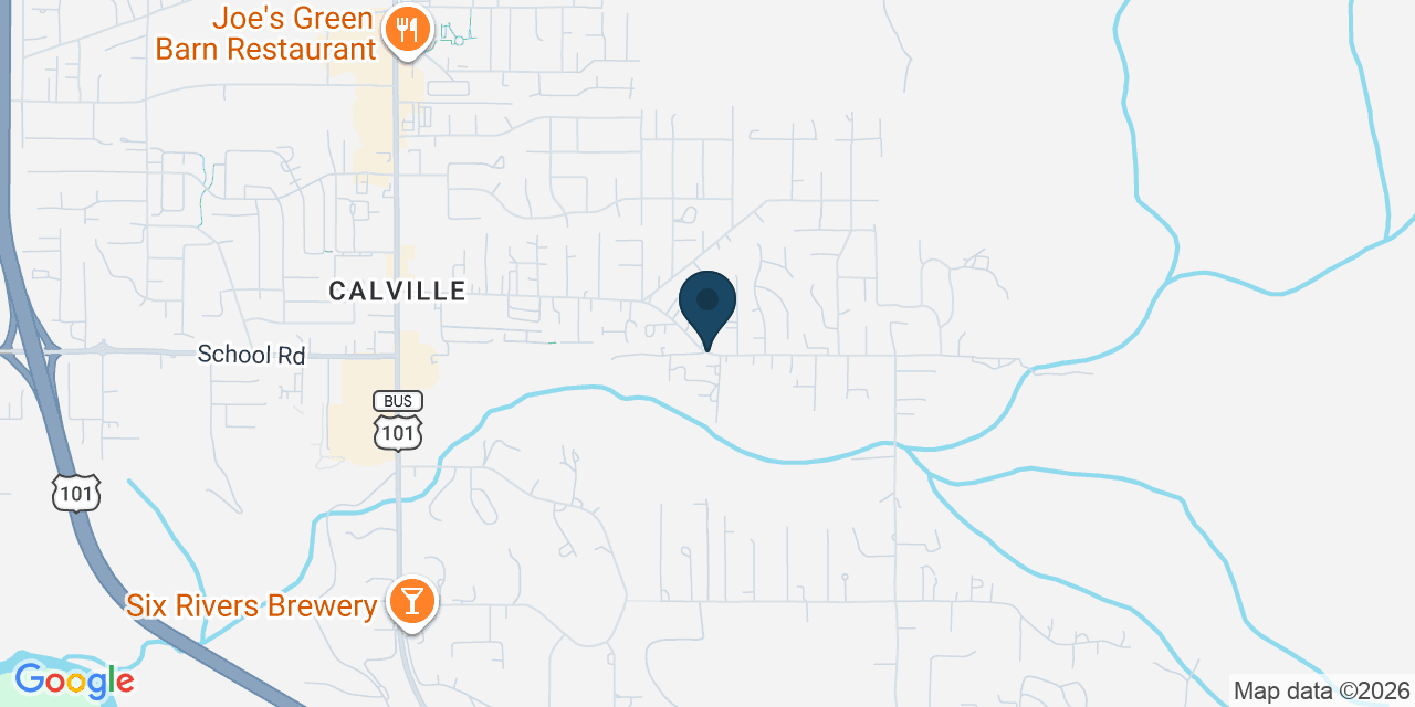 Map showing McKinleyville, Humboldt County, CA