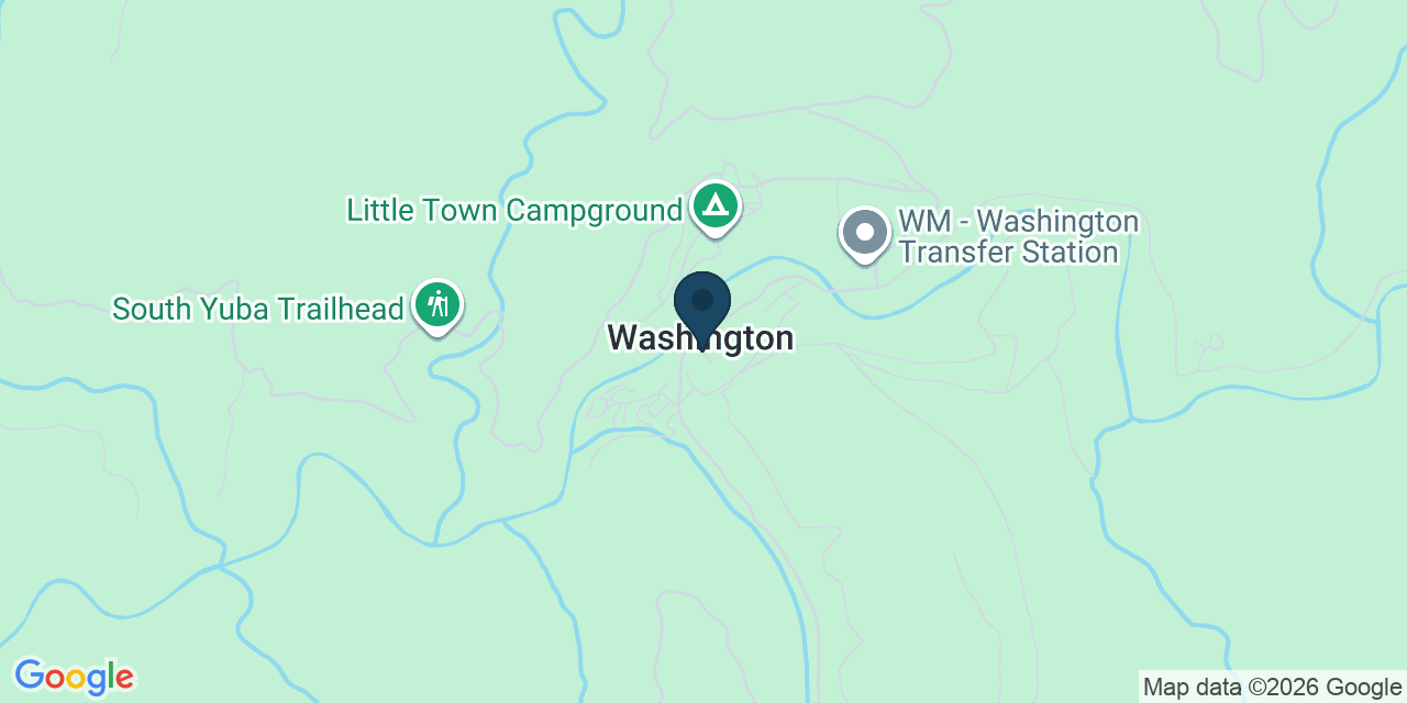 Map showing Washington, Nevada County, CA