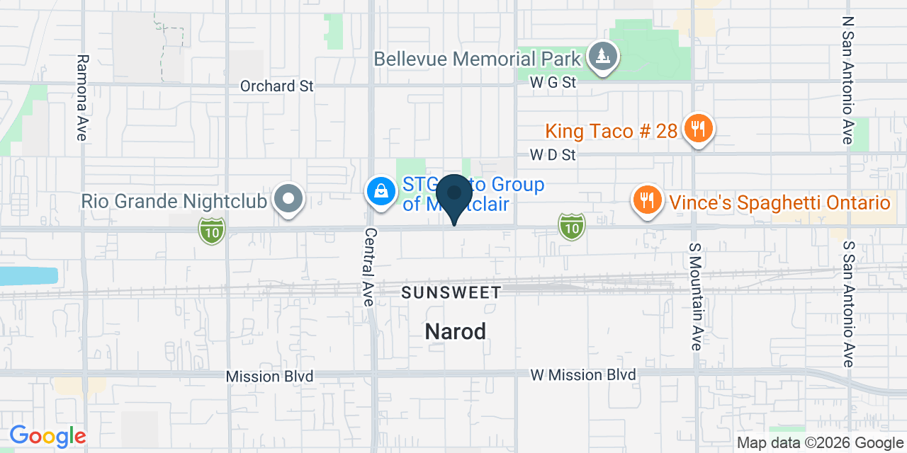 Map showing San Bernardino County, CA