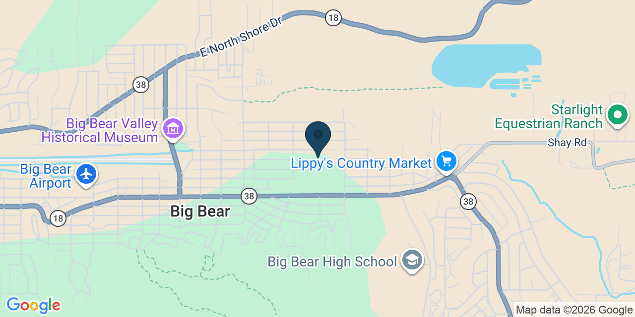 Map showing Big Bear, San Bernardino County, CA