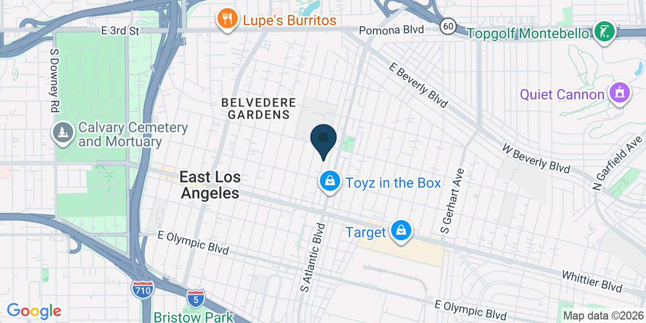 Map showing Los Angeles County, CA