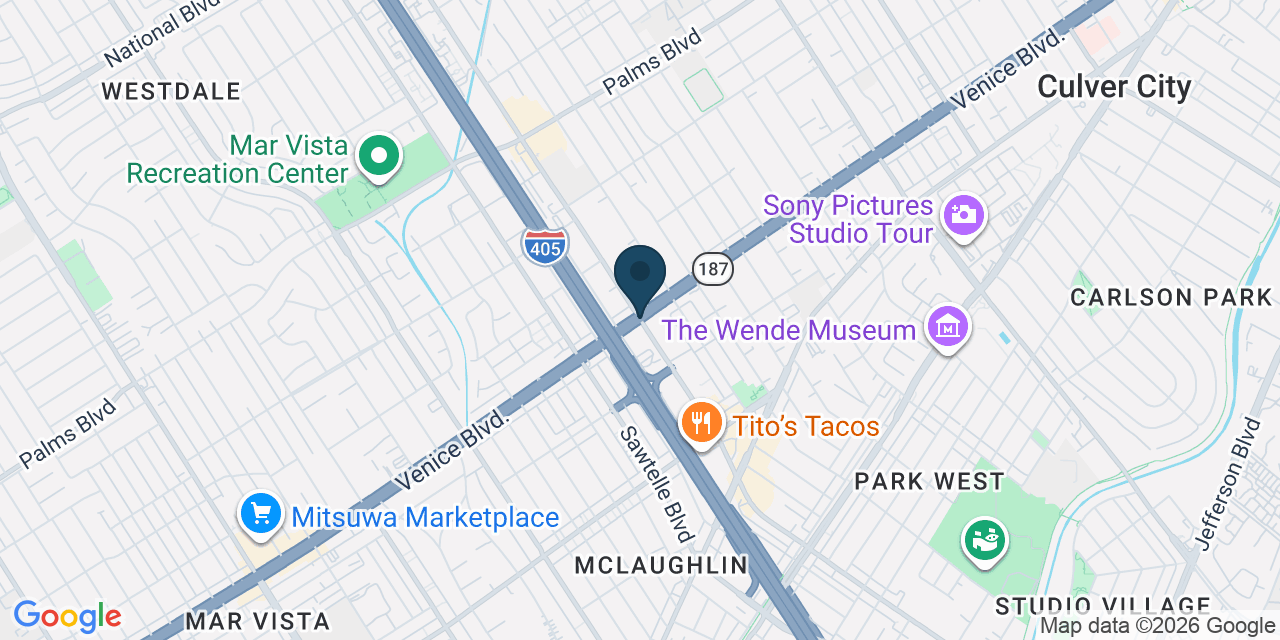 Map showing Los Angeles County, CA