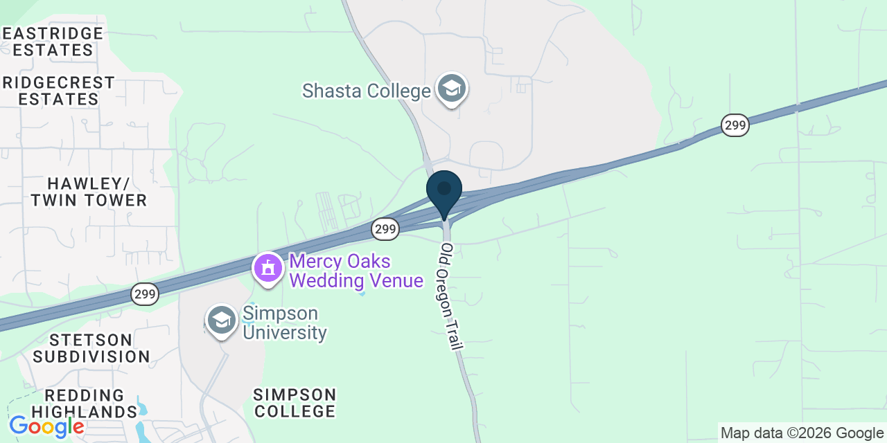 Map showing Redding, Shasta County, CA