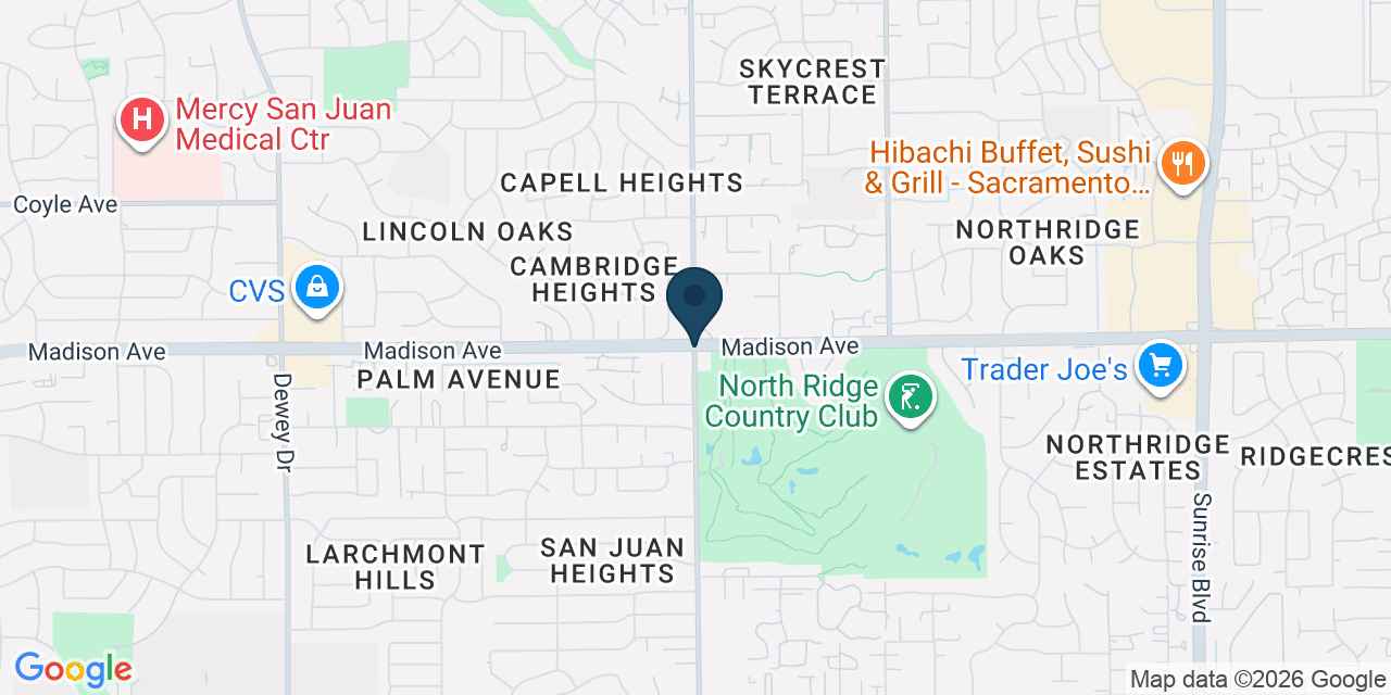 Map showing Carmichael, Sacramento County, CA
