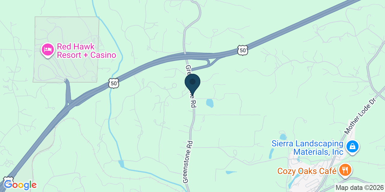 Map showing El Dorado County, CA