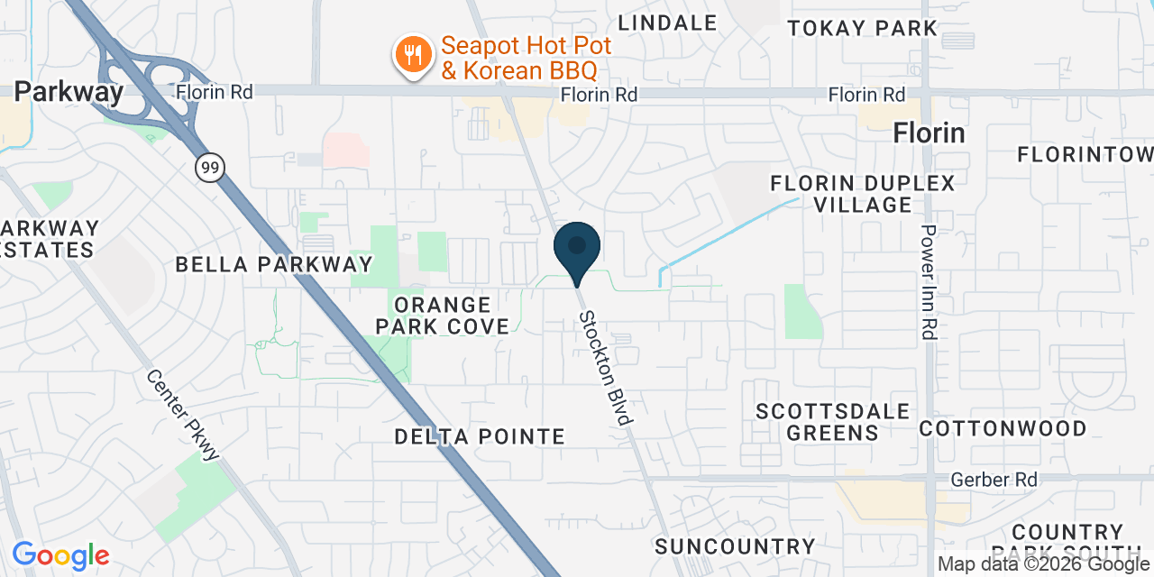 Map showing Florin, Sacramento County, CA