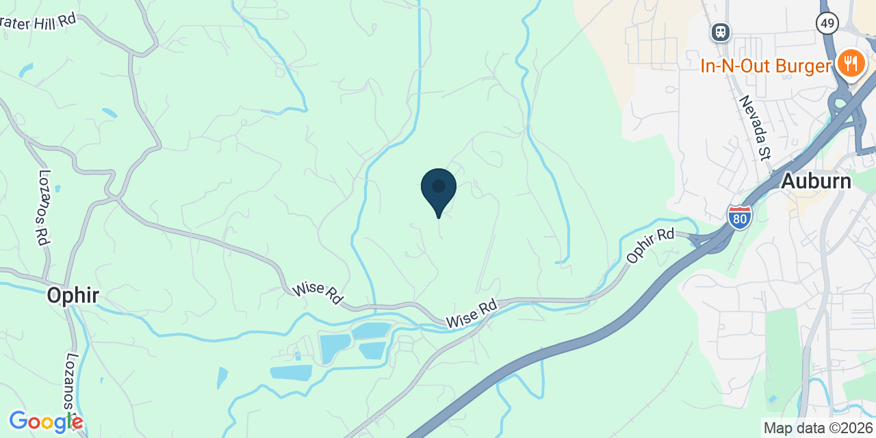 Map showing Placer County, CA