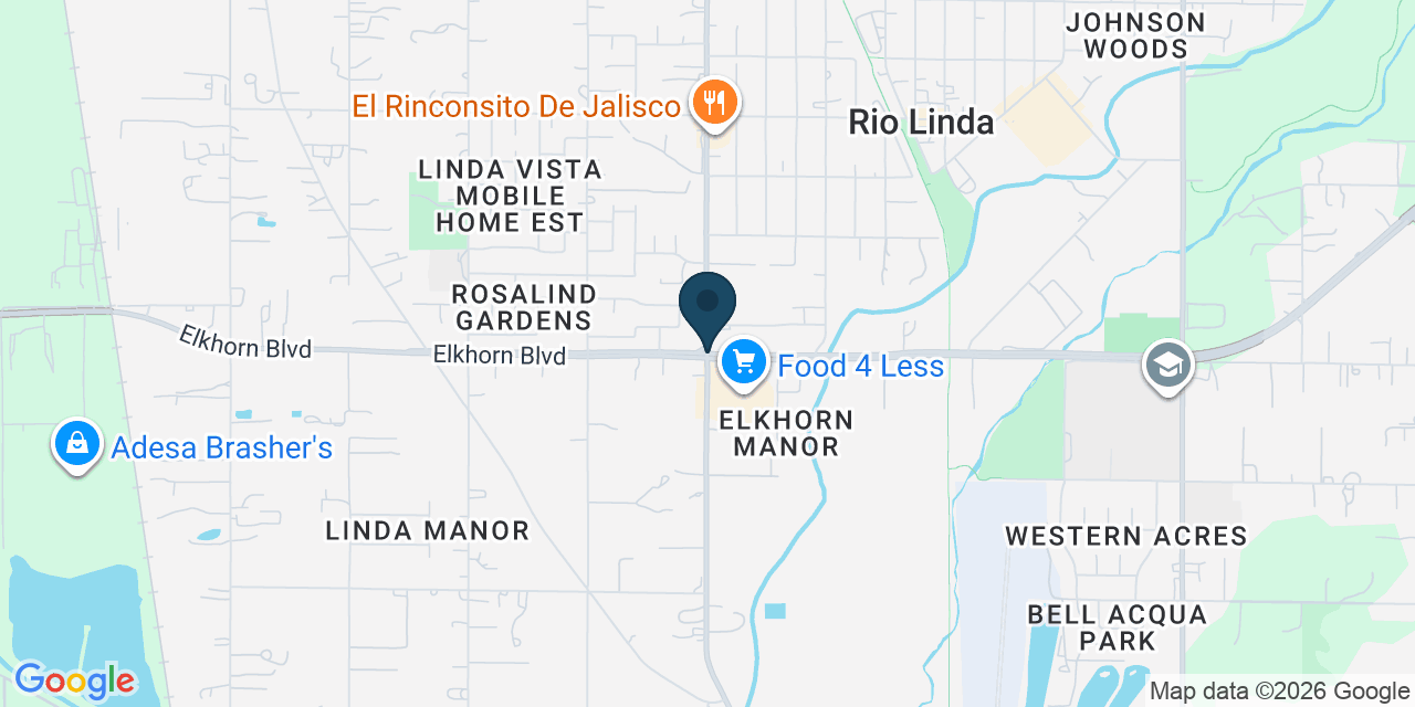 Map showing Rio Linda, Sacramento County, CA