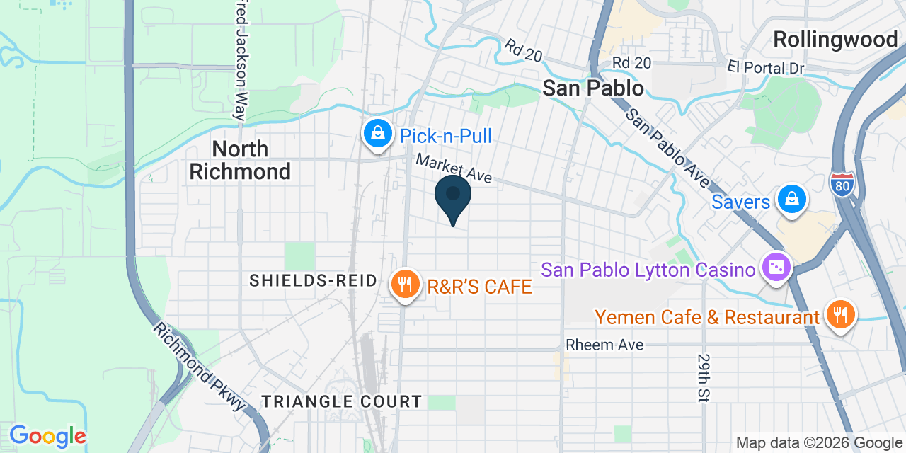 Map showing Contra Costa County, CA