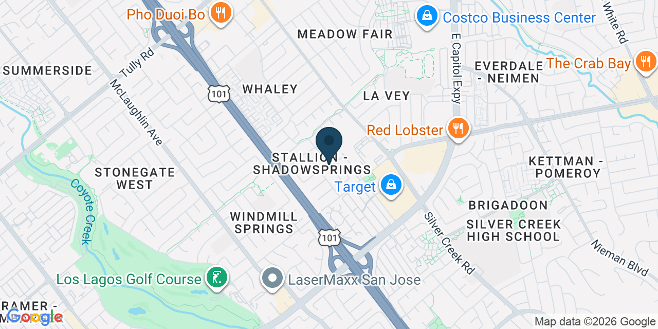 Map showing San Jose, Santa Clara County, CA
