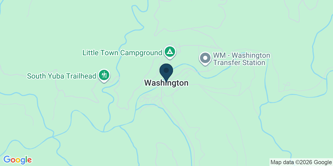 Map showing Washington, Nevada County, CA
