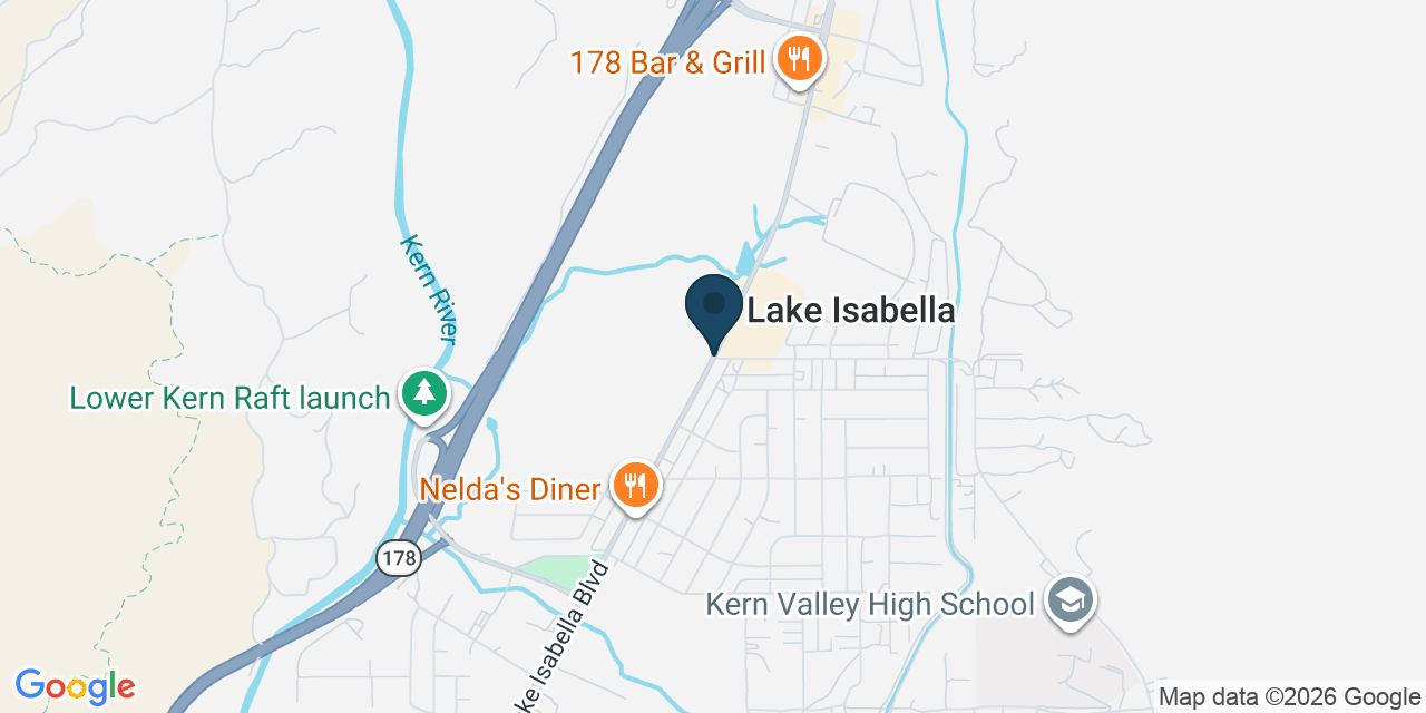 Map showing Kern County, CA