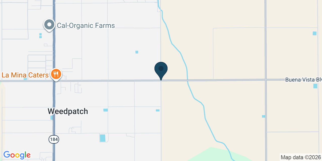 Map showing Kern County, CA
