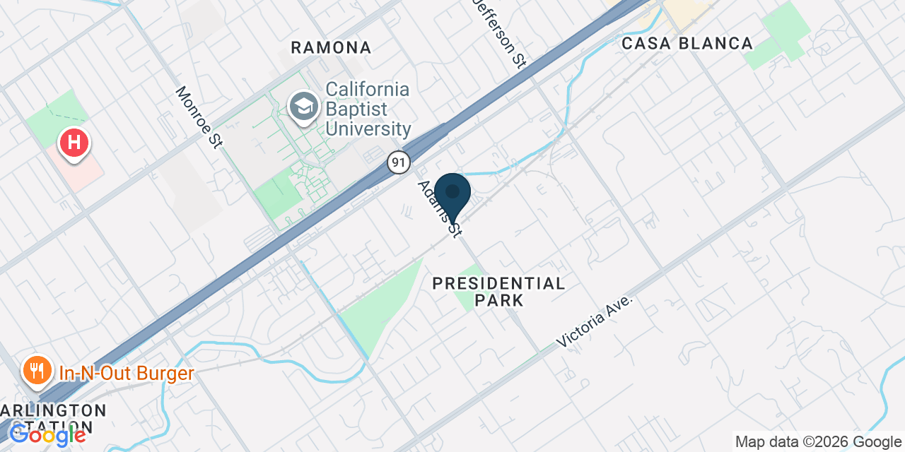 Map showing Riverside, Riverside County, CA