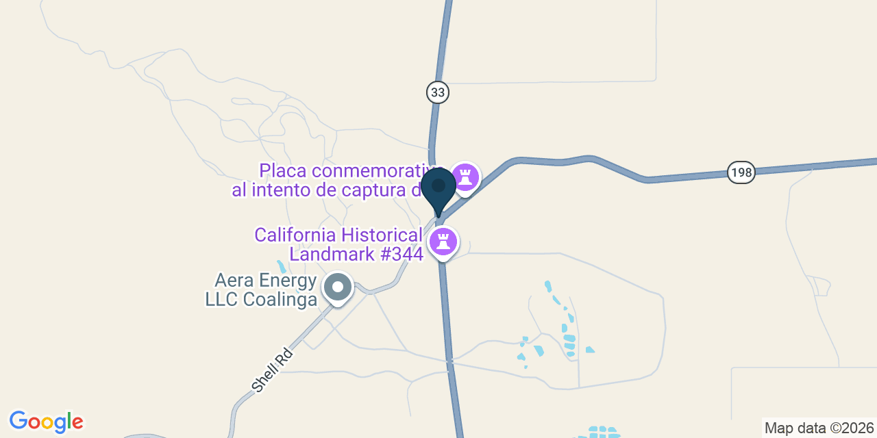 Map showing Fresno County, CA