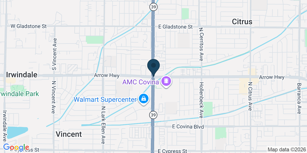 Map showing Los Angeles County, CA