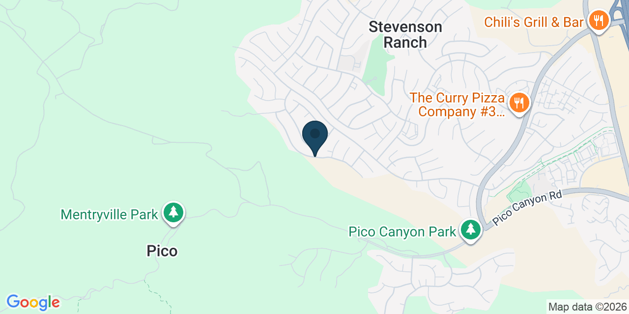 Map showing Stevenson Ranch, Los Angeles County, CA