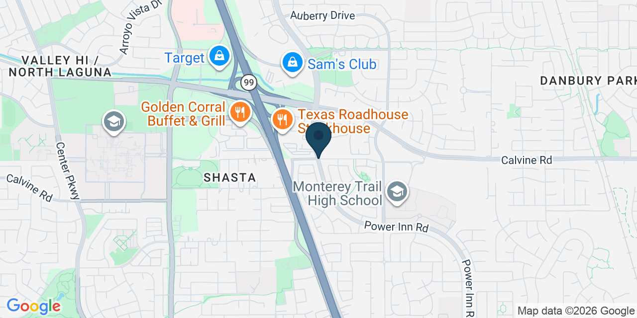 Map showing Elk Grove, Sacramento County, CA