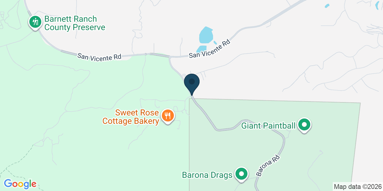Map showing San Diego County, CA