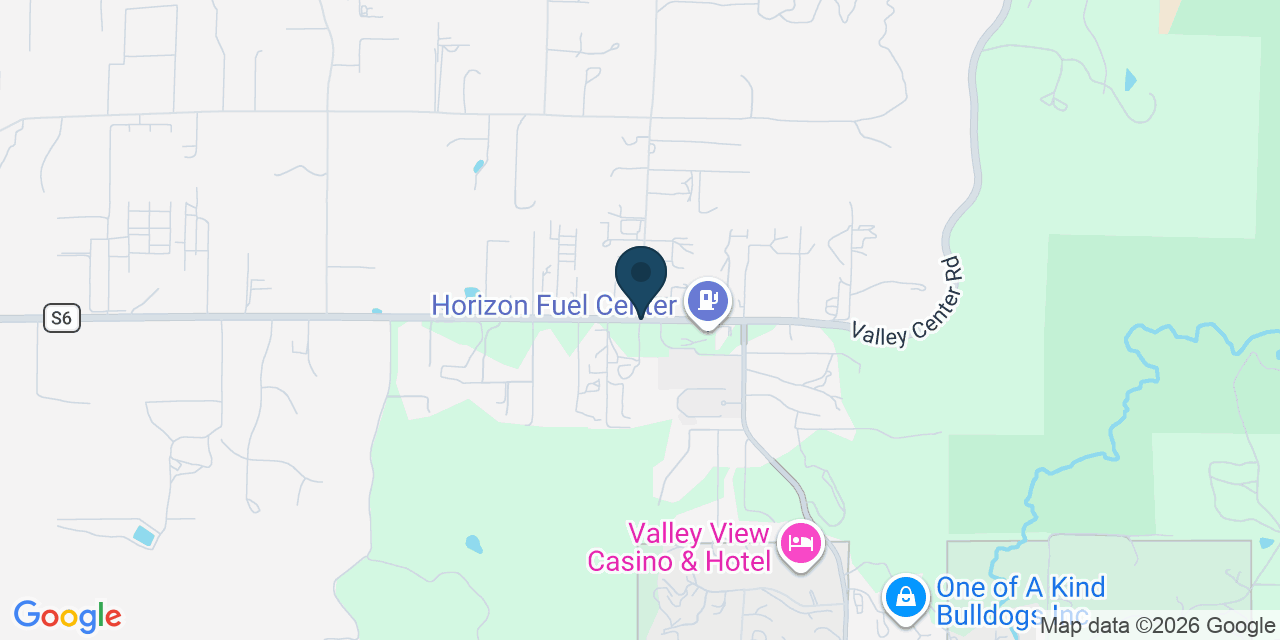Map showing Valley Center, San Diego County, CA