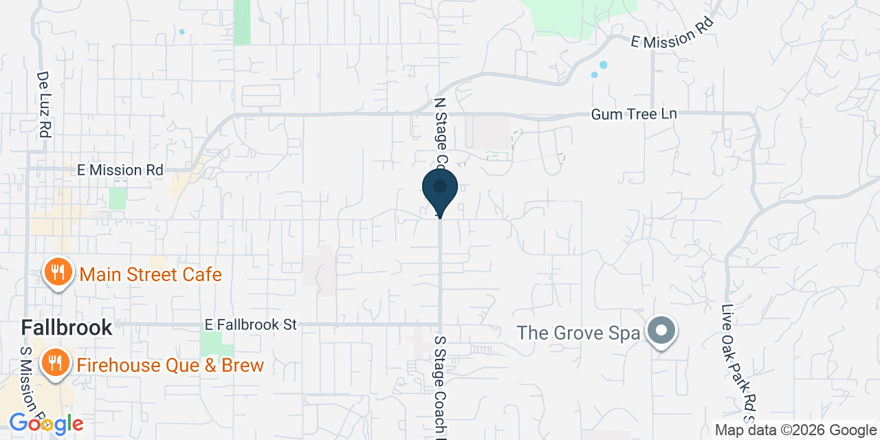 Map showing Fallbrook, San Diego County, CA