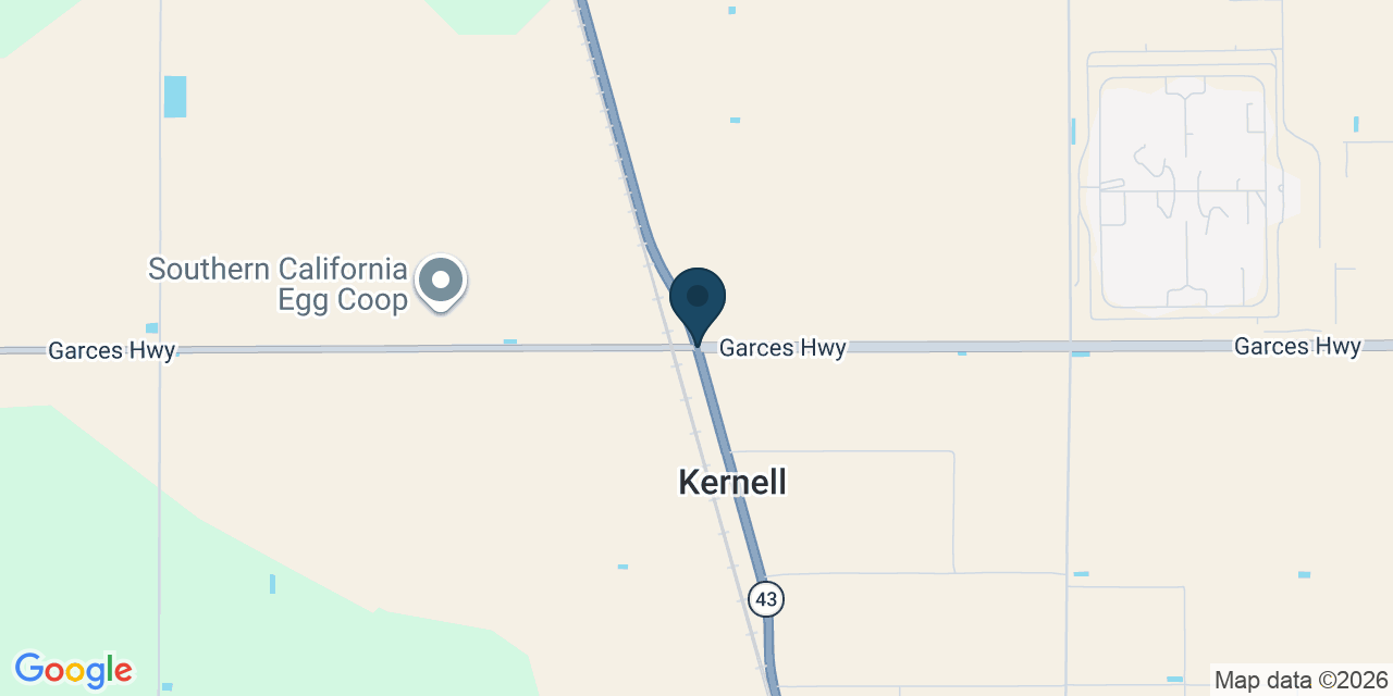 Map showing Kern County, CA