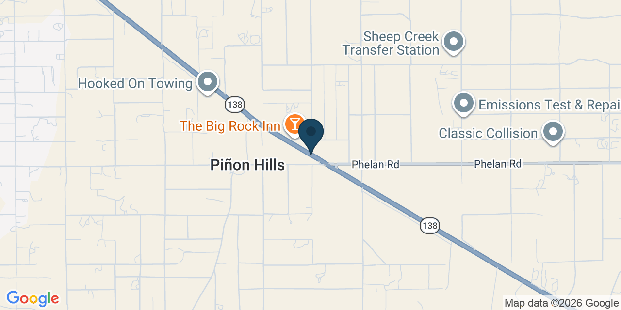 Map showing Piñon Hills, San Bernardino County, CA