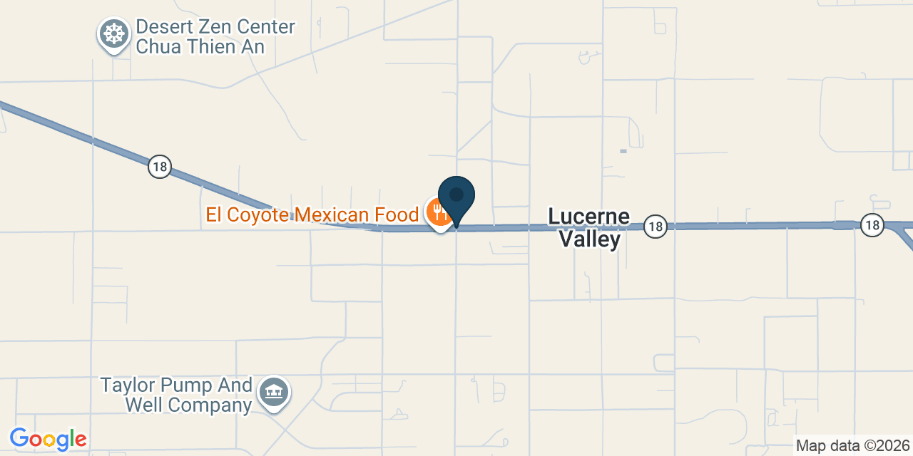 Map showing Lucerne Valley, San Bernardino County, CA