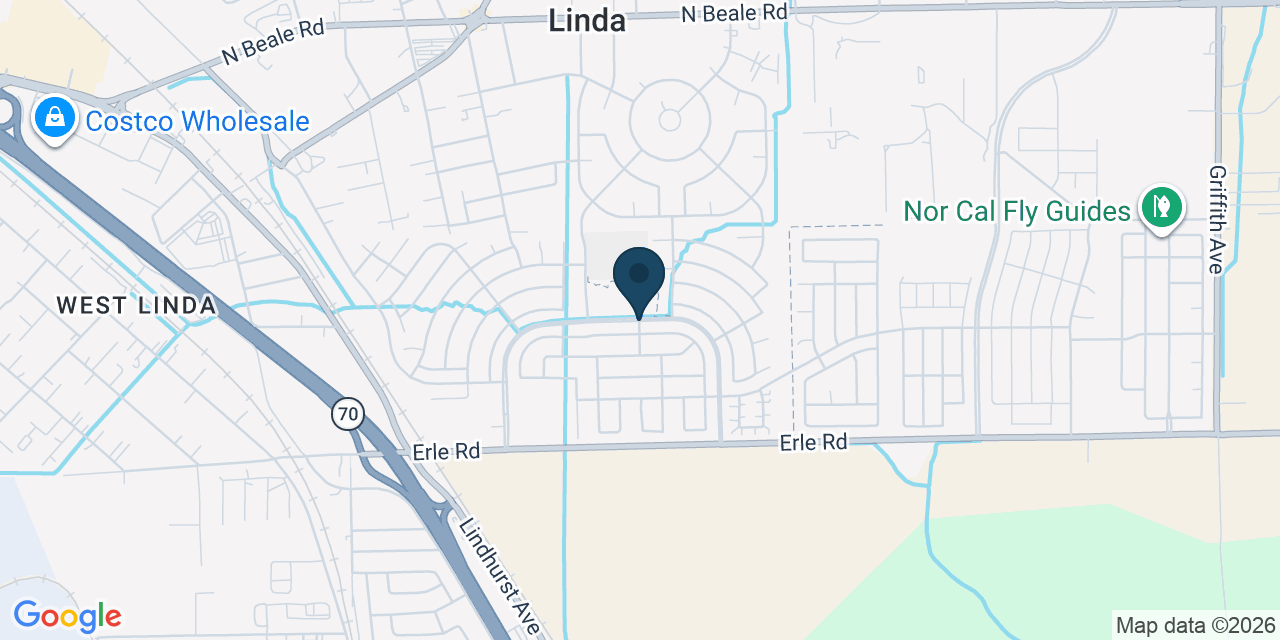 Map showing Linda, Yuba County, CA