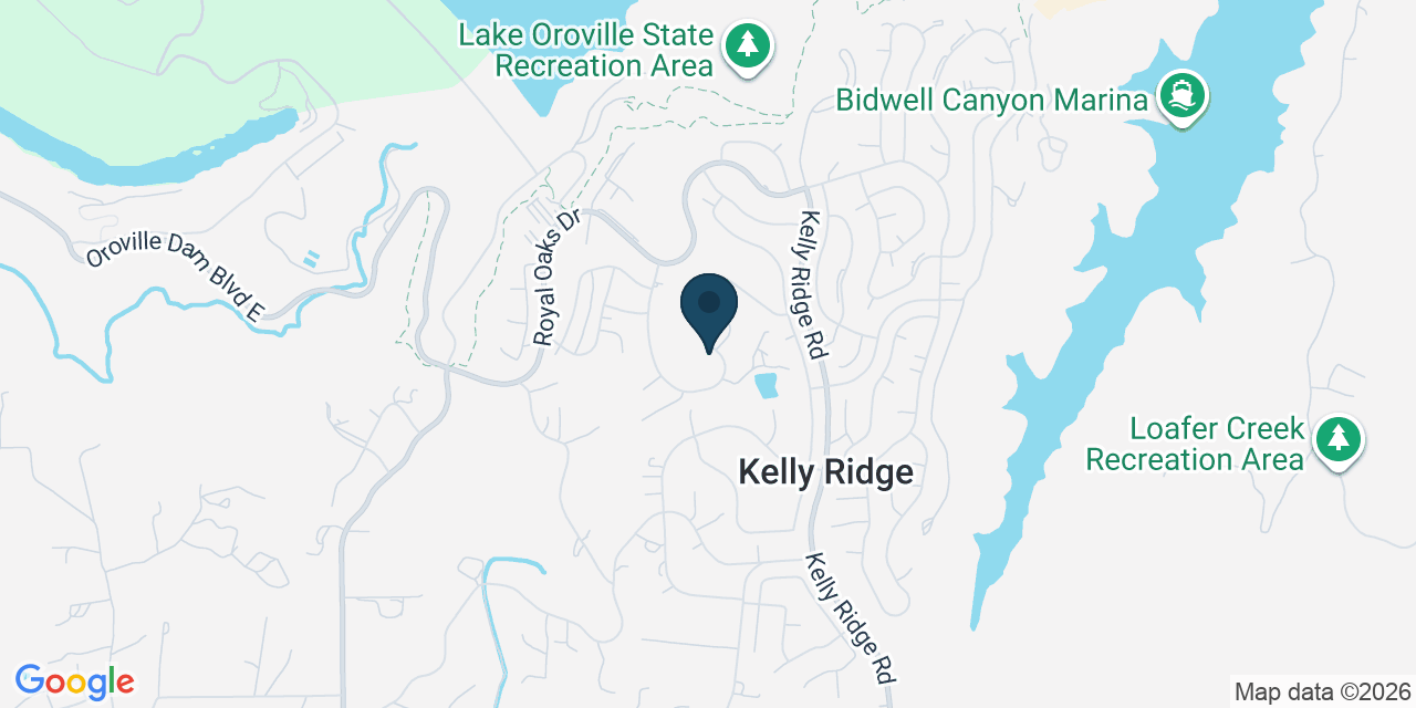Map showing Oroville, Butte County, CA