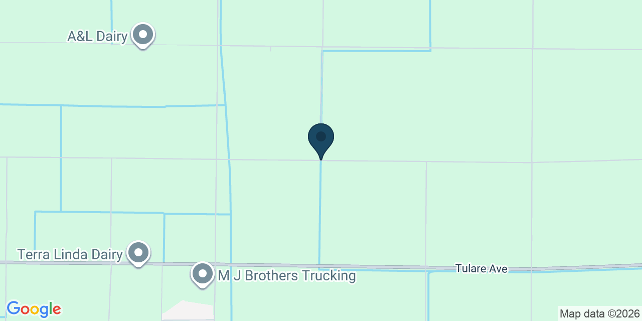 Map showing Tulare County, CA