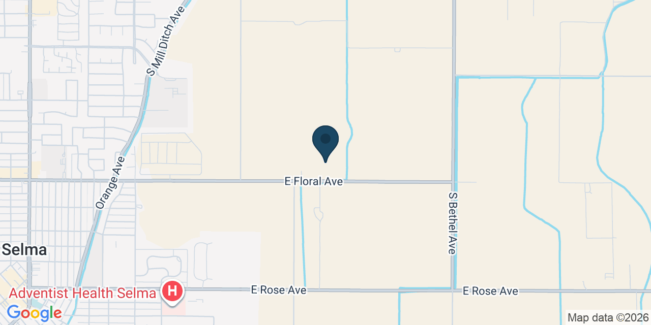 Map showing Selma, Fresno County, CA