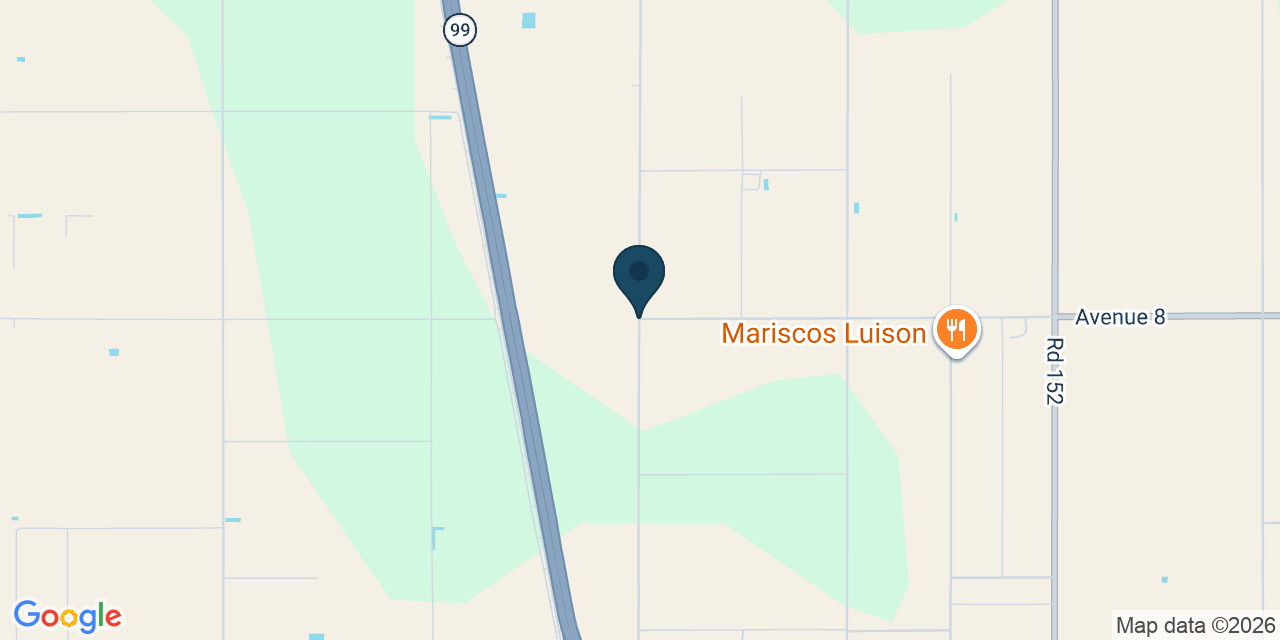 Map showing Tulare County, CA